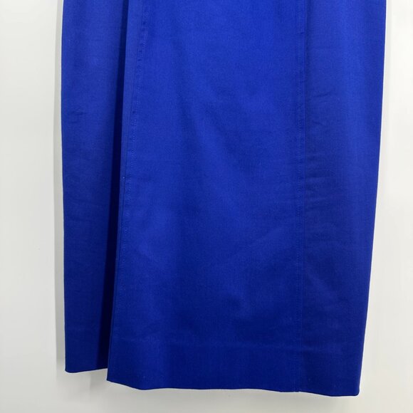 Milly Sheath Dress 10 Keithly Cut Out Cold Shoulder Cocktail Fitted Royal Blue - Picture 6 of 11